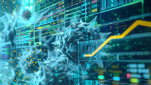 Pandemic Outbreak, Virus Spread, Health Crisis, Data Visualization, Market Decline