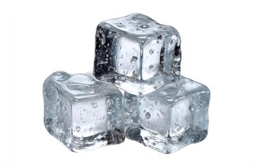 Three ice cubes stacked
