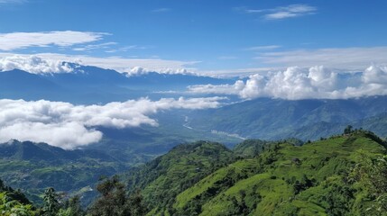 Fototapeta premium Incredible mountain scenery, God's creation, landscape, view from above