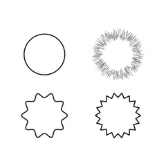 Set of round shapes. Grunge circle forms. Modern abstract design Vector. Rough texture symbol.