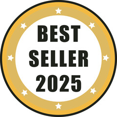 A set of colorful best seller badge - 2025