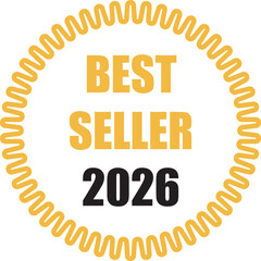 A set of colorful best seller badge - 2026
