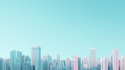 Fototapeta premium City skyline with various buildings under clear sky during daytime