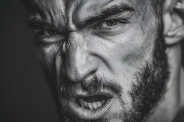 Obraz premium Strife smolders in studio lights like a tiny storm with oversized gloves.