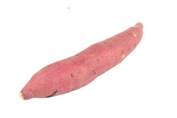 Roasted Sweet Potato on White Background