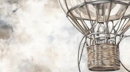 Colorful hot air balloon flying in serene sky during daytime