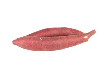 Roasted Sweet Potato on White Background