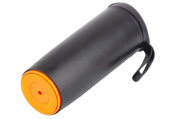 Modern Black Water Bottle on White Background