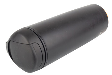 Modern Black Water Bottle on White Background