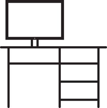 recommend clip art: Computer monitor with desk icon