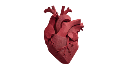 3D rendered crimson heart