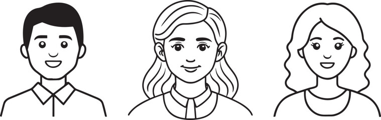 Female Portrait Vector Art with Charming Face, Feminine Features, Beautiful Woman, Detailed Illustration, Soft Lines, Graceful, Artistic, Creative Portrait, Black and White Design, Elegant, Facial Exp