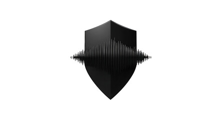 Abstract shield design with sound wave