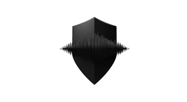 Abstract shield design with sound wave
