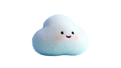 Cute fluffy cloud cartoon