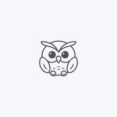 Fototapeta premium Owl logo vector icon illustration