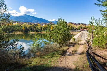 Bansko Krinets lake and cafe, Bulgaria
