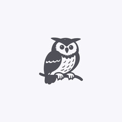 Fototapeta premium Owl logo vector icon illustration