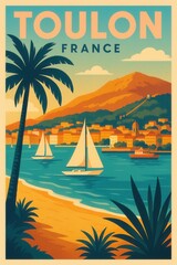 Illustrated View Toulon France Showing