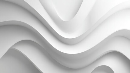 Fototapeta premium Abstract white wavy architectural forms