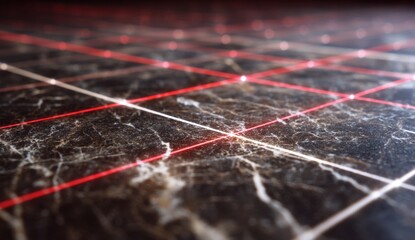 Close-up view of a grid pattern