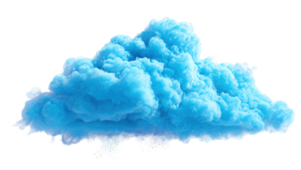 Vibrant, stylized, light blue cloud