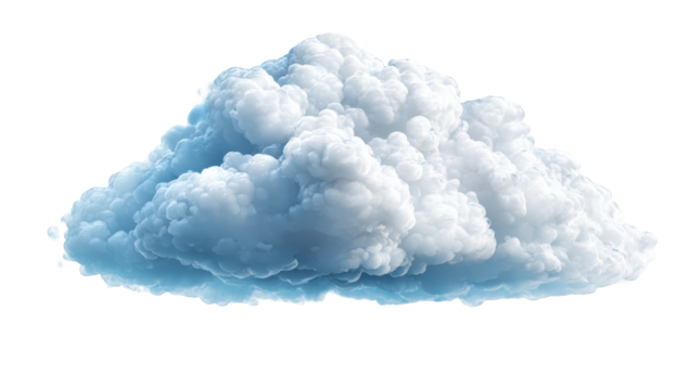 A fluffy cumulus cloud against a black background (1)