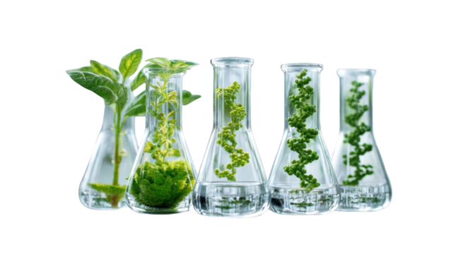 Plants in Erlenmeyer flasks