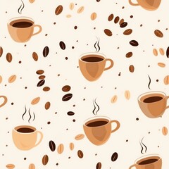 Obraz premium Coffee backgrounds pattern drink.