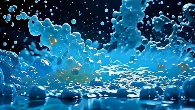 ampere explosion of fluid clear speck with radiant speck orbitals lucubrate explosively, with apiece speck radiate ampere spectrum of assuredness amytal and greens, patch the slow-motion