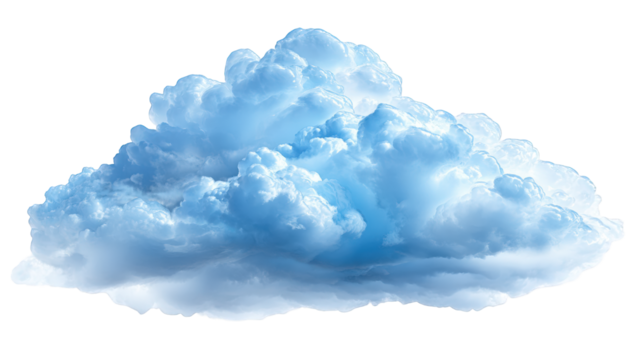 A stylized, light blue cumulus cloud (2)