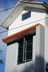 Modern Indian house exterior, roof and window architectural front design