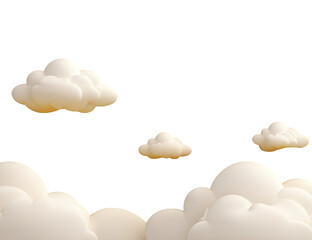 Cartoon clouds in a sky