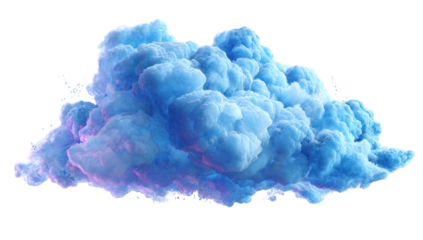 Vibrant blue cloud formation