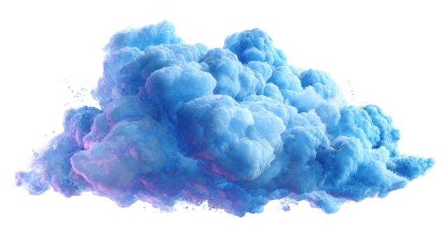 Vibrant blue cloud formation