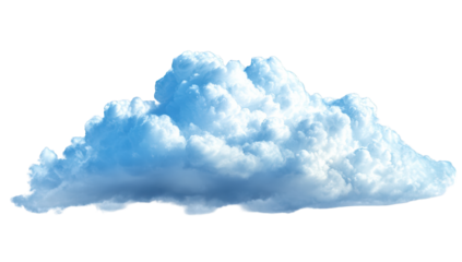 A fluffy, light blue cumulus cloud