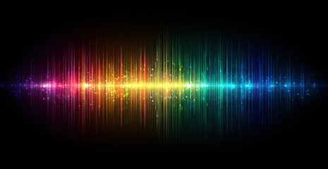 Colorful sound wave graphic