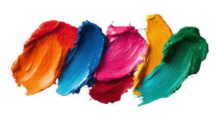 Abstract paint strokes in vibrant colors (1)