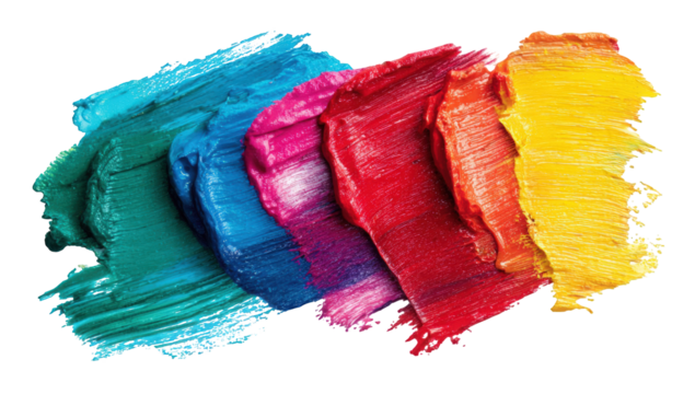 Vibrant color paint swatches