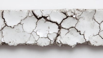Obraz premium Cracked white ceramic strip