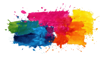 Abstract colorful paint splatter