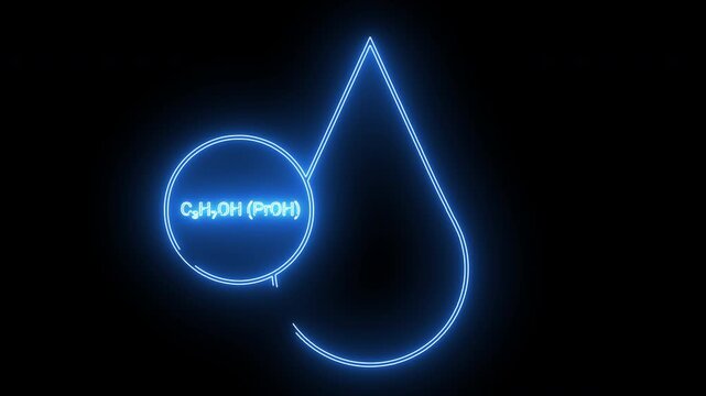 Propanol liquid icon with white background