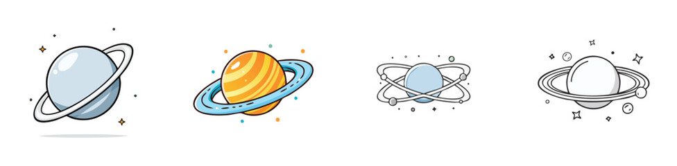 Fototapeta premium orbit vector pack in contemporary style with balanced composition.