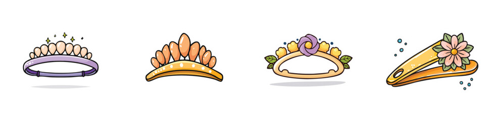 barrette vector pack in contemporary style with balanced composition.