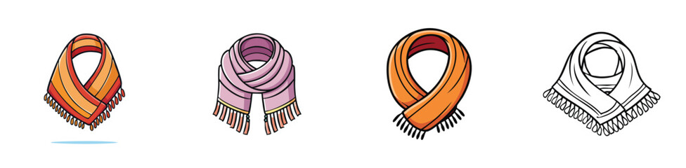 shawl vector pack in contemporary style with balanced composition.