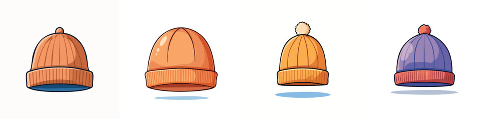beanie vector pack in contemporary style with balanced composition.