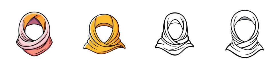 headscarf vector pack in contemporary style with balanced composition.