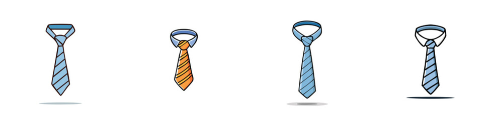 cravat vector pack in contemporary style with balanced composition.