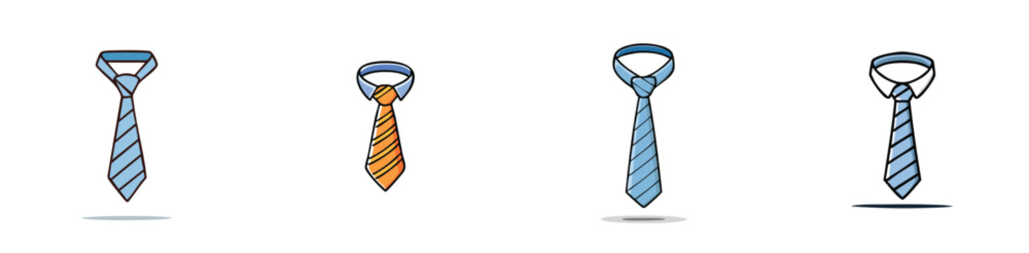 cravat vector pack in contemporary style with balanced composition.