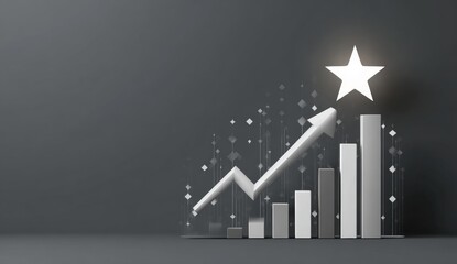 Abstract graphic of upward trend